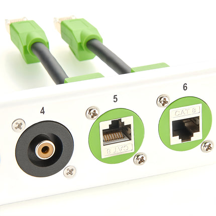 CAT8 RJ45 Panel Mount Extension Cable