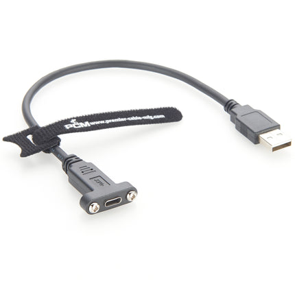 Screw Panel Mount Cable USB C to Type A