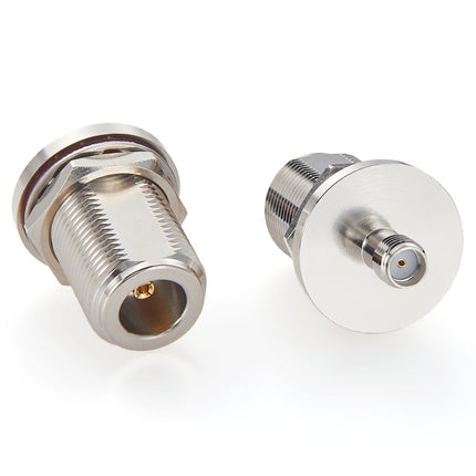 SMA Female to N Female Bulkhead Mount Adapter