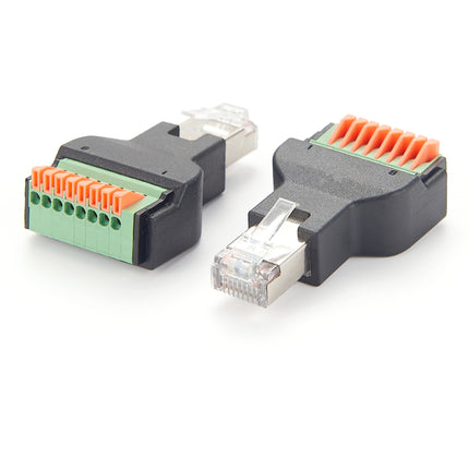 Cat5e Ethernet RJ45 Male Plug Terminal Block