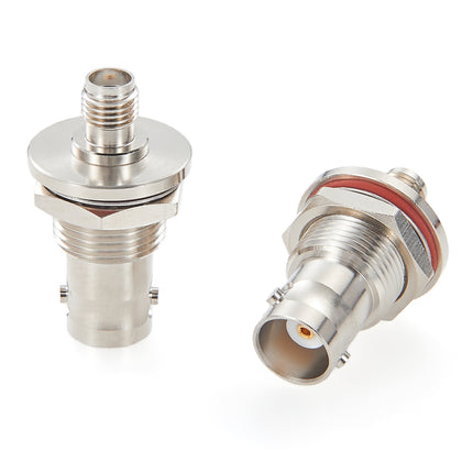 SMA Female to BNC Female Bulkhead Mount Adapter