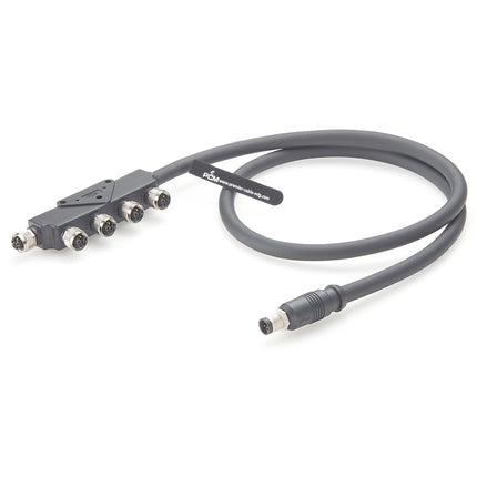 M12 L-Code Power Distribution Box with Cable