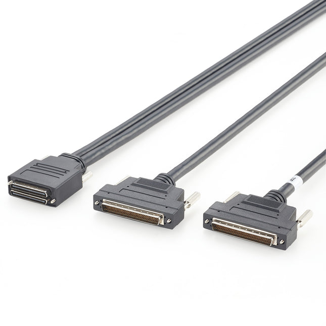 Dual Mini SCSI 68 Pin to HPDB68 SDR Splitter Cable