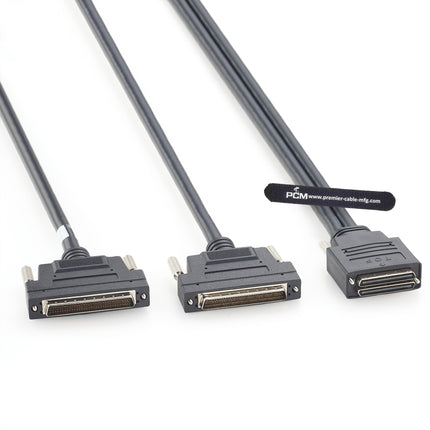 Dual Mini SCSI 68 Pin to HPDB68 SDR Splitter Cable