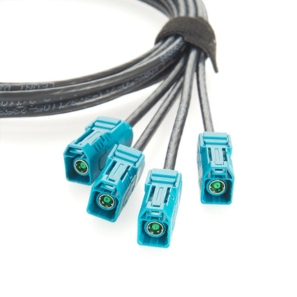 4-in-1 TE MATE-AX Z Male to 4 x FAKRA Z Female RF Cable Assembly