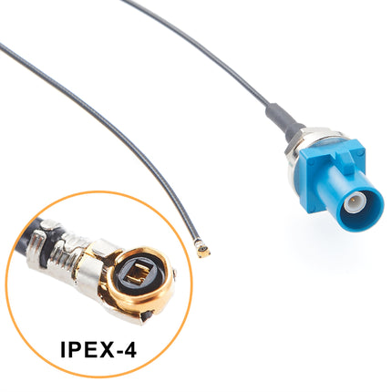Panel Mount FAKRA Z Male to IPEX4 Coaxial Cable