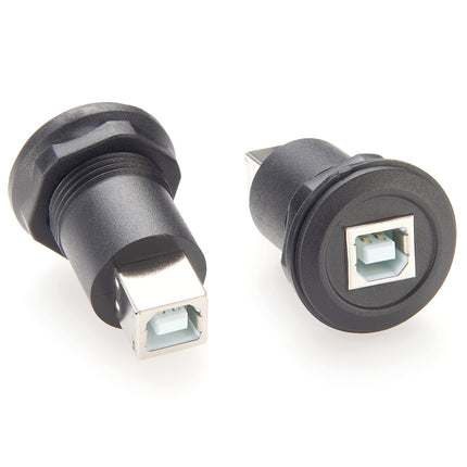 USB 2.0 B Round Panel Mount Adapter