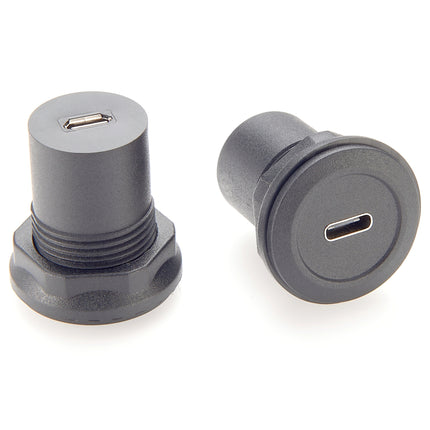 USB C to Micro B Panel Mount Adapter Connector
