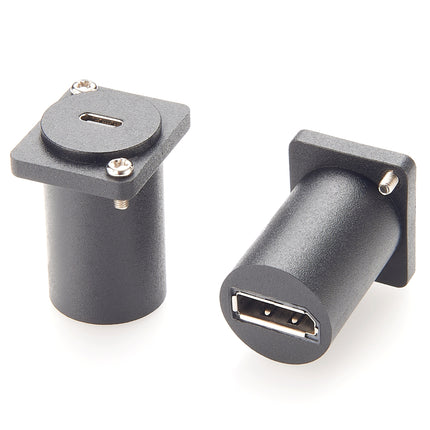 D-Type Panel Mount Coupler USB C to DisplayPort 1.2