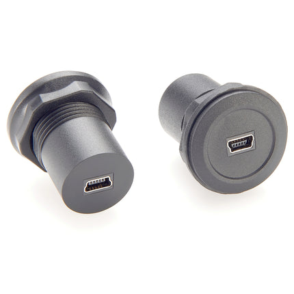 Mini USB Round Panel Mount Adapter