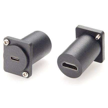 D-Type USB-C to HDMI Panel Mount Adapter 4K@60Hz