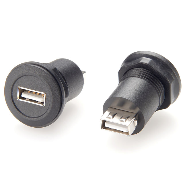 USB 2.0 Round Panel Mount Coupler