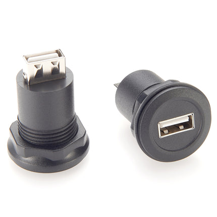 USB 2.0 Round Panel Mount Coupler