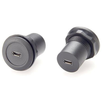 Micro USB B Round Panel Mount Adapter