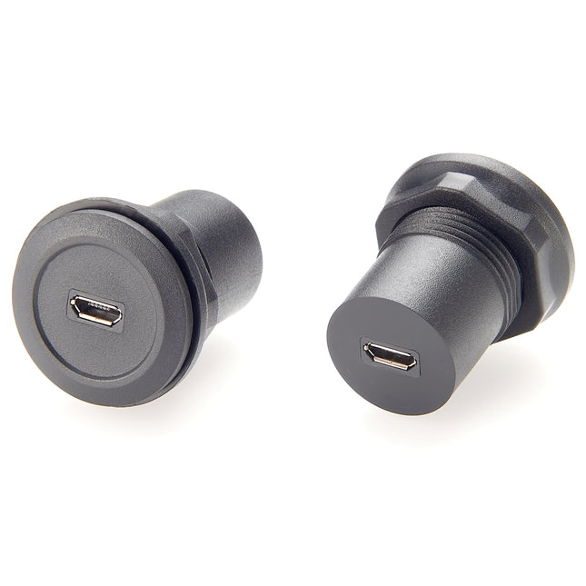 Micro USB B Round Panel Mount Adapter