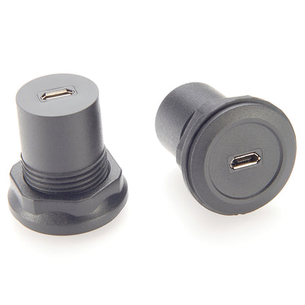 Micro USB B Round Panel Mount Adapter