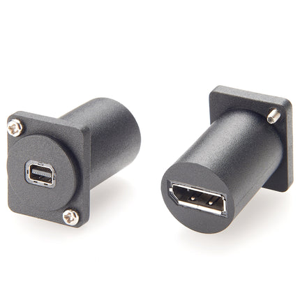 Panel Mount Mini DisplayPort to DisplayPort Adapter
