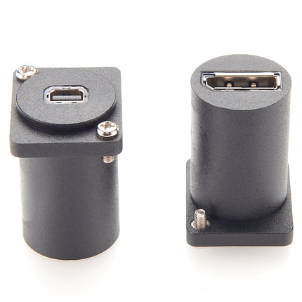 Panel Mount Mini DisplayPort to DisplayPort Adapter