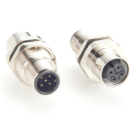 M12 A-Code 5 Pin Panel Feed-through Adapter