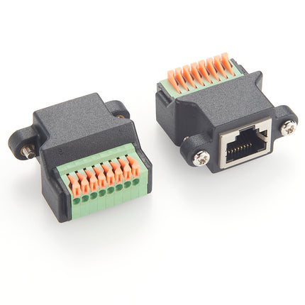RJ45 Panel Mount Screw Terminal Adapter