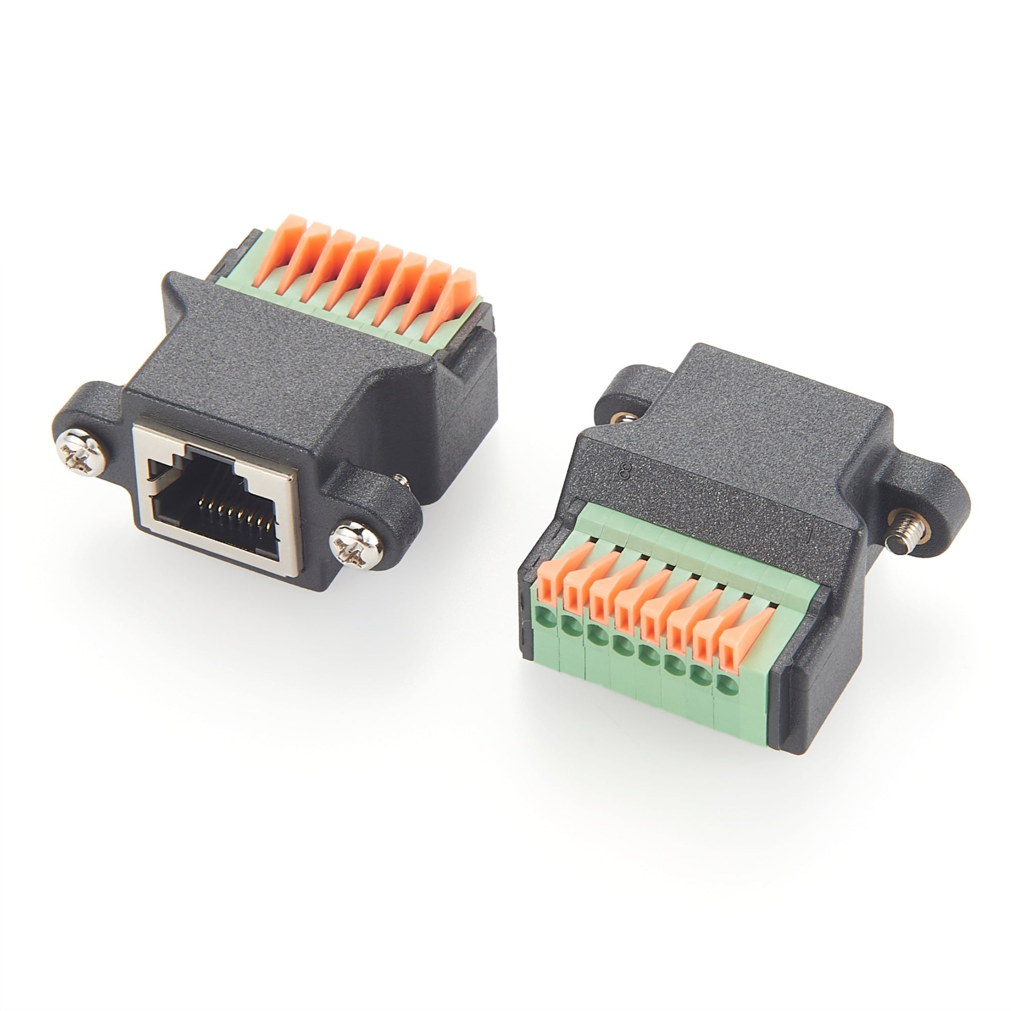 RJ45 Panel Mount Screw Terminal Adapter – Premier Cable