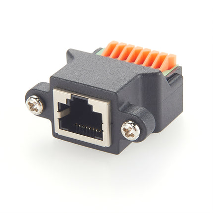 RJ45 Panel Mount Screw Terminal Adapter