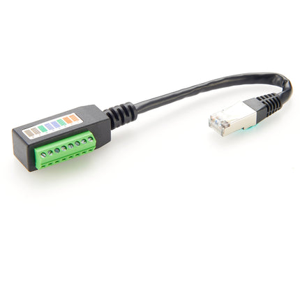Cat5e RJ45 Male Plug to 8-Pin Terminal Block