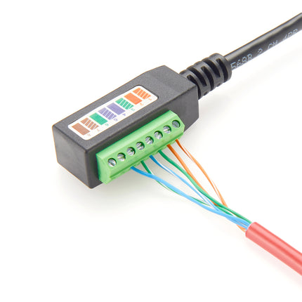 Cat5e RJ45 Male Plug to 8-Pin Terminal Block