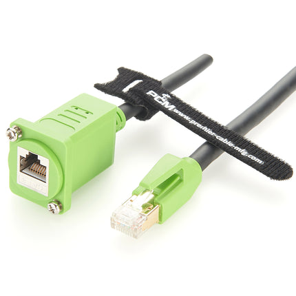 CAT8 RJ45 Panel Mount Extension Cable