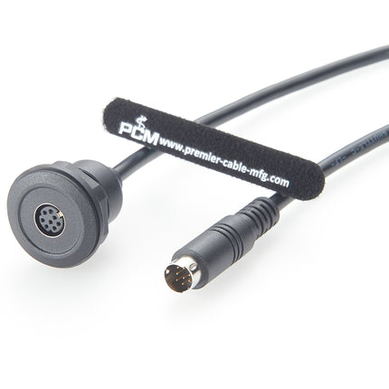 Mini DIN 8 Pin Panel Mount Extension Cable