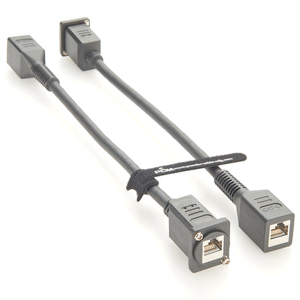 CAT8 RJ45 D-Type Panel Mount Ethernet Cable