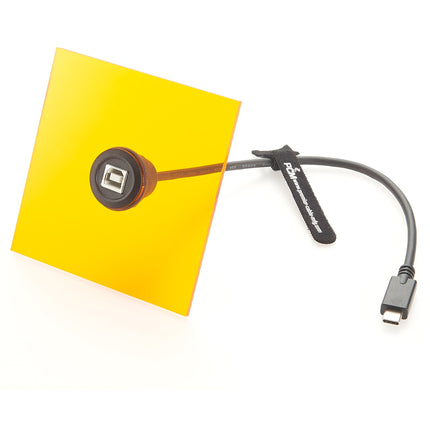 USB-B Socket to USB-C Plug Round Panel Mount Cable