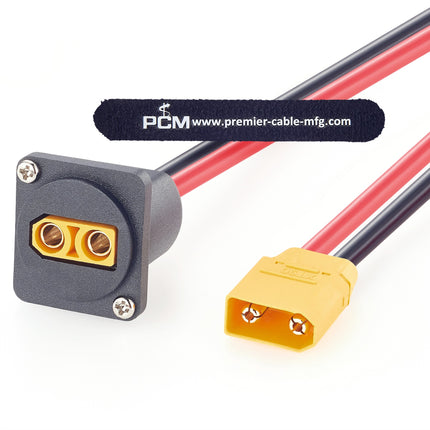 XT90 Male to Female Panel Mount Cable