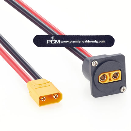 XT90 Male to Female Panel Mount Cable