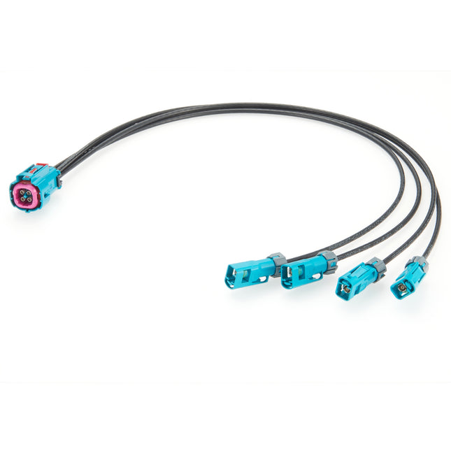 Waterproof Quad HFM Mini FAKRA RF Coaxial Cable 4 In 1