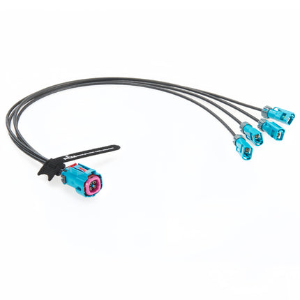 Waterproof Quad HFM Mini FAKRA RF Coaxial Cable 4 In 1