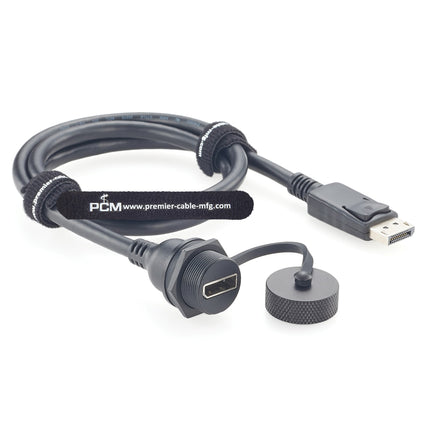 Waterproof Panel Mounht DisplayPort Extension Cable