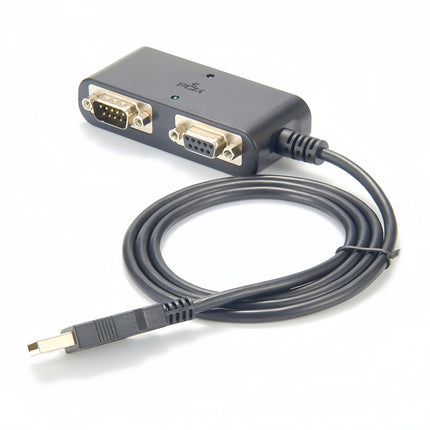 2 Port USB to DB9 RS232 Serial Adapter Hub