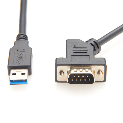 45 Degree USB to DB9 Male RS232 Serial Converter Cable