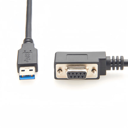 USB to DB9 Female RS232 Serial Cable 90° Degree