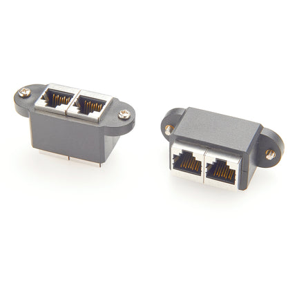 Dual RJ45 CAT6 Panel Mount Coupler
