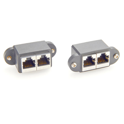 Dual RJ45 CAT6 Panel Mount Coupler