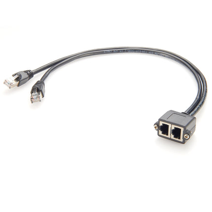 Dual Port Cat5e RJ45 LAN Ethernet Network Extension Cable