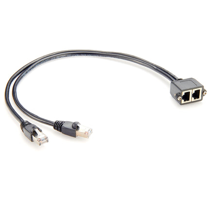 Dual Port Cat5e RJ45 LAN Ethernet Network Extension Cable