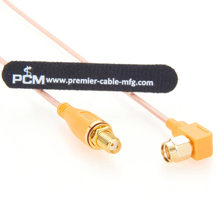 SMA Male Right Angle to SMA Female Bulkhead Cable Assembly