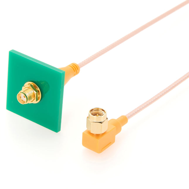 SMA Male Right Angle to SMA Female Bulkhead Cable Assembly