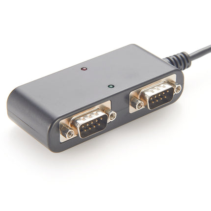 USB to Dual DB9 Male RS232 Serial Hub