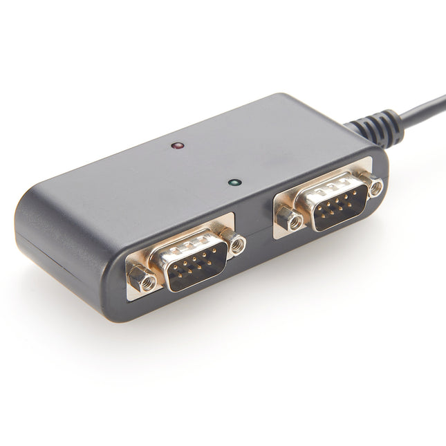 USB to Dual DB9 Male RS232 Serial Hub