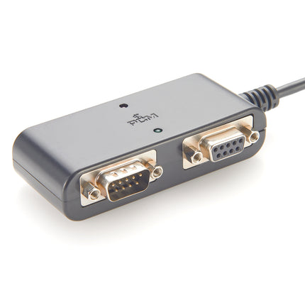 2 Port USB to DB9 RS232 Serial Adapter Hub