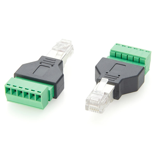 RJ12 6P6C Screw Terminal Block Adapter